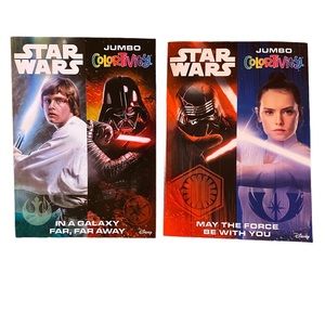 Lot of 2 Disney Star Wars Jumbo “Colortivity” Books NEW